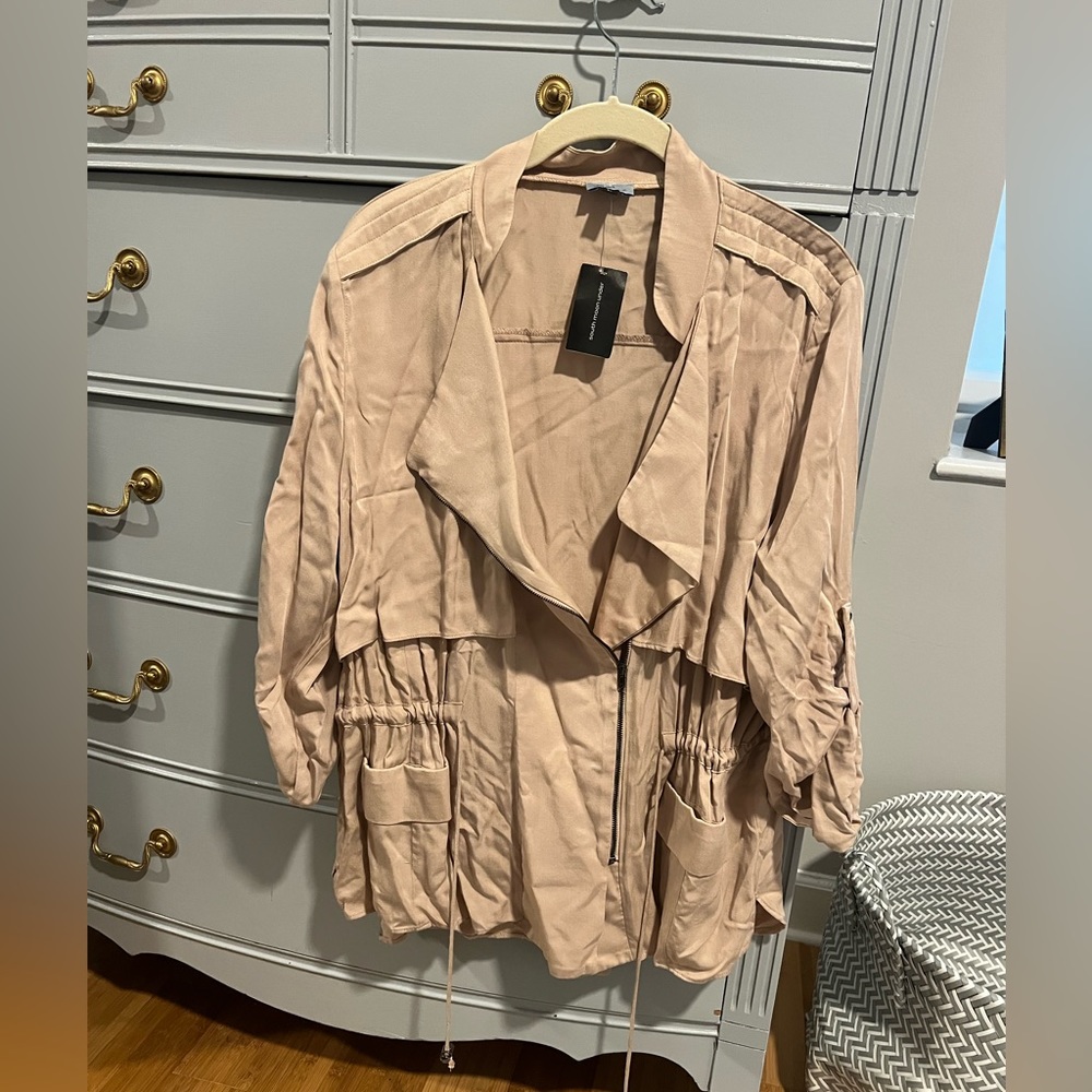 Blush colored lightweight jacket